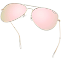 Miniatyrbillede 1 af 3: Klassiske polariserede Aviator solbriller Uv spejlede linser Metal Retro nuancer