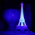 Miniatyrbillede 1 af 5: Eiffeltårnet Nattelys Skrivebord Soveværelse Dekoration LED Lampe Farverig Paris Mode Stil Akryl 10 Tommer Kage Topper Gave
