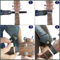 Miniatyrbillede 3 af 5: To guitarhalse, hovedbøjle, læderrem, anti-udløser spænde, folkesange, klassisk Bess Ukri, universel