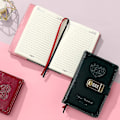 Miniatyrbillede 3 af 4: B6 Dagbog med lås til piger - Læder kodeord låsning journal søde hemmelige dagbøger notesbog med kombinationslås