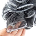 Miniatyrbillede 5 af 5: 4 stk. bambus trækul fiber badebold træhåndtag badeblomst skridsikker håndtag badebold gnidning baderyg
