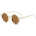 Miniatyrbilde 3 av 3: Solbriller for gutter og jenter med UV400-beskyttelse - Retro runde solbriller for barn Beige