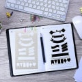 Miniatyrbillede 4 af 4: 12 stk./sæt kugle stencil sæt plastik planner diy tegning skabelon til dagbog notesbog 12pcs