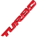 Pikkukuva 1 / 5: (Punainen) Turbo 3D Metalli Autotarra Tekstit Auton Korin Takaosa Merkki Autoon