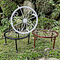 Miniatyrbild 5 av 5: 2 st blomkruka stativ rund smidesjärn blomkruka hållare hem växtstativ golv blomkruka ställ 2pcs White