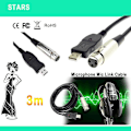 Miniatyrbillede 2 af 5: 3m USB Mikrofon Mic Link Kabel Adapter Han XLR Hun Til Pc Til Notebook Mac