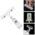 Miniatyrbillede 2 af 5: 30 stk. Plastik Vare Skilt Klip Roterbar Clip-on Holder Display Klip Holder Stativ Pris Display