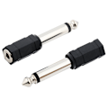 Miniatyrbilde 4 av 5: 6,5 plugg til 3,5 mono jack adapter 6,35 plugg til 3,5 hunn lydadapter 2 stk