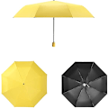 Miniatyrbillede 4 af 5: Gul - Kvinde Automatisk Sammenklappelig Paraply Solbeskyttelse Anti-UV Kompakt Bærbar Rejse Vandtæt Rejse Parasol