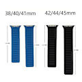 Miniatyrbillede 2 af 5: Magnetisk læderrem til IOS Watch Series, 42/44/45mm (sort)