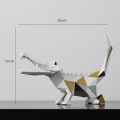 Miniatyrbillede 5 af 5: Krokodille dekorativ dyrestatue statue kunst harpiks skulptur