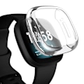 Pikkukuva 1 / 5: Yhteensopiva Fitbit Sense/versa 3 -näytönsuojan kanssa Tpu-pinnoitettu täyspeittävä näytönsuojakotelo Transparent