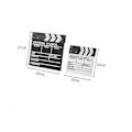Pikkukuva 5 / 5: Elokuva Filmi Klap Board Hollywood Clapper Board Puinen Elokuva Elokuva Klapboard Lisävaruste black 27*30cm