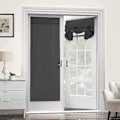 Pikkukuva 1 / 5: Lämpöeristetty pimennysoviverho, 26 x 68 tuumaa Charcoal Gray 2pcs