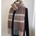 Miniatyrbild 3 av 5: Cashmere-sjal, japansk och koreansk mjuk student-sjal, ljusbrun tjock varm tofssjal