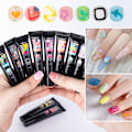 Miniatyrbild 1 av 5: Gel nagellack 10 ml nagelkonst UV-gellack för nagelstämpelplatta 12 färger