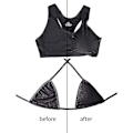 Miniatyrbillede 2 af 5: 1 par bikiniopfyldninger Push-up puder Sport bh puder One Size Black
