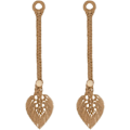 Miniatyrbilde 2 av 5: Set med 2 Boho gardinbindinger, blad bomull blonder gardiner