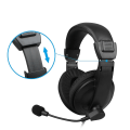 Miniatyrbillede 2 af 5: Kablet håndfri øretelefon headset med mikrofon til pc computer bærbar