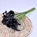 Miniatyrbillede 1 af 5: Kunstig Calla Lily 10stk Orange Blomster Kunstige Liljer Blomsterbuket Falske Calla Liljer Plante Dcor Til Blomsterarrangement Bryllup, Braidal, H 9 20pcs