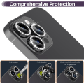 Miniatyrbillede 4 af 5: Beskyttelse til bagkamera til sort iPhone 14 Pro/14 Pro Max, fotobeskyttelse, hærdet glas + aluminiumslegering beskyttelse til iPhone 14 Pro/14 P