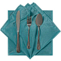 Miniatyrbillede 4 af 5: Stofservietter 15,7*15,7 tommer Vaskbare Polyester Servietter Bløde Bordservietter til Bryllup Fest Middagsbanket Teal, 12 stk.