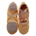 Miniatyrbilde 1 av 3: 1 par med sklisikre balletsko for kvinner, helstrekk såle, profesjonelle dansesko for voksne, øvelse, profesjonell ytelse (kamel, størrelse 38)