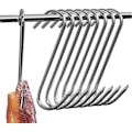 Miniatyrbild 1 av 5: 12 st slakthakkrokar, s-krokar, rostfria rökningskrokar, 15 cm, köttkrokar, fisk krokar, s-formade krokar