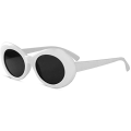 Miniatyrbillede 1 af 2: Cool Nirvana Kurt Cobain Style Clout Solbriller, Hvid
