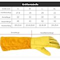 Miniatyrbillede 5 af 5: Læderhavehandsker til kvinder og mænd, torne- og snitsikre havearbejdshandsker med lang, slidstærk handske M