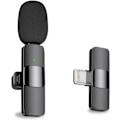 Miniatyrbilde 1 av 5: Profesjonell trådløs lavaliermikrofon for iPhone og iPad Trådløs omnidireksjonal kondensatoropptaksmikrofon for videopodcastintervjuer