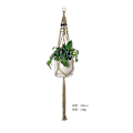 Miniatyrbild 1 av 5: 2 st Macrame växt hängare vit handgjord bomullsrep inomhus utomhus hängande växtkruka 40
