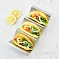 Miniatyrbild 2 av 3: 1 st Taco-hållare, 4 fack Taco-ställ Ugnssäker Rostfritt stål 304 Taco-ställ för restaurang och hem