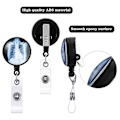Miniatyrbild 3 av 5: 3 st ca 3,2*8,5 cm ID-märkesklämma ABS Retractable Lanyard Easy Pull Buckle ID-kortsnyckelring för arbetare Student