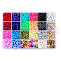 Miniatyrbillede 1 af 3: 24-delt blødt pottesæt blødt potteperle Pcv-blanding lerperler Diy-fremstilling af armbånd halskæde Set 8