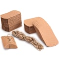 Miniatyrbild 1 av 5: 50 Kraftpapper Kuddförpackning Vikbar Presentask med Jutesnöre för Bröllop, Fester, Födelsedagar, Helgdagar