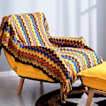 Miniatyrbillede 3 af 5: Strikket tæppe kvast kaste farve Houndstooth Boch