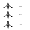 Miniatyrbillede 3 af 4: Bil rund luftventil justerbar 360 graders rotation Y-formet mobiltelefonholder krogklemmebeslag C