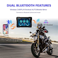 Miniatyrbillede 5 af 5: Motorcykel 5 Tommer Bluetooth Bærbar Skærm GPS Navigation IP67 Vandtæt Trådløs Carplay Android Auto MP5 Afspiller