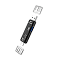 Pikkukuva 2 / 5: 3-in-1 kortinlukija OTG-toiminnolla, tukee USB 2.0 / Type C / USB -toimintoa, Micro-USB muistikortti, musta
