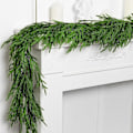 Miniatyrbilde 1 av 6: 6 fot julegran Norfolk fur krans - tett, ekte furukrans med pynt - realistisk kunstig furu til jul, peis, bord, hjemmedekor 2Pcs