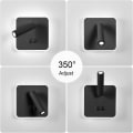 Miniatyrbillede 2 af 5: 8W Moderne LED Væglampe Væg Læselampe med Afbryder 350° Drejelig 3W LED Væg Spot Indendørs Væglampe, Sort 6000K