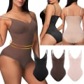 Miniatyrbild 2 av 2: Ny sömlös body shapewear för kvinnor, stor storlek, midjetränare, kroppsskulpterande underkläder L