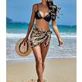Miniatyrbillede 2 af 5: Kvinder badedragt wrap kjole nederdel badetøj chiffon sjal strand sarong bikini