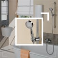 Miniatyrbild 2 av 5: LED-duschhuvud, regnsprej, automatisk färgväxling, temperatursensor, vattenbesparande, duschhuvud för badrum
