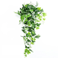 Miniatyrbilde 1 av 4: Kunstig plante lim blad veggdekorasjon vin falske grønne planteblader C