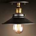 Miniatyrbillede 2 af 5: Paraply Loftlampe Semi-Fældet Lysarmatur Retro I
