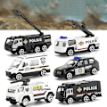 Pikkukuva 1 / 4: 6 kpl autolelu Die-cast Metal Playset -ajoneuvomallit leluautot lapsille taaperoille pojille C