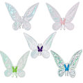 Miniatyrbilde 3 av 3: Fe kostyme med alfevinger for småbarn - sommerfuglformede vinger for jenter blue