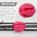 Miniatyrbilde 2 av 5: 4 stk fiskestang holder stropper fluefiskeutstyr fiskeutstyr slips silikon strekkbar stang holder